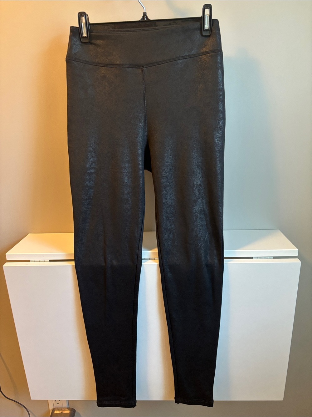 Grace & Lace Black Faux-Leather Leggings